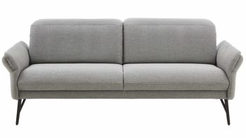 2,5-Sitzer Himolla aus Stoff in Grau himolla Polsterprogramm 1385-Promotion - 2,5-Sitzer gletscherfarbener Bezug Q2 Fashion & anthrazitfarbene Metallfüße - Länge ca. 183 cm