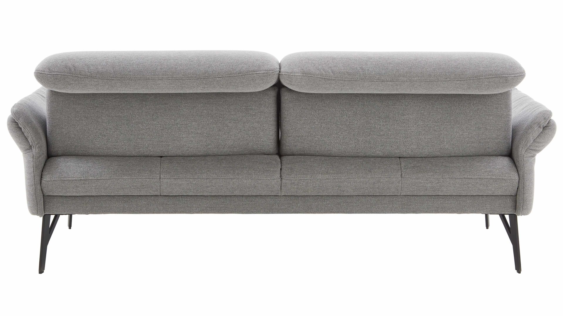 Dreisitzer Himolla aus Stoff in Grau himolla Polsterprogramm 1385-Promotion - Dreisitzer gletscherfarbener Bezug Q2 Fashion & anthrazitfarbene Metallfüße - Länge ca. 213 cm