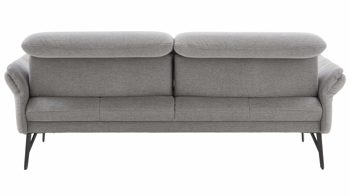 Dreisitzer Himolla aus Stoff in Grau himolla Polsterprogramm 1385-Promotion - Dreisitzer gletscherfarbener Bezug Q2 Fashion & anthrazitfarbene Metallfüße - Länge ca. 213 cm