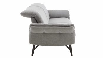 2,5-Sitzer Himolla aus Stoff in Grau himolla Polsterprogramm 1385-Promotion - 2,5-Sitzer gletscherfarbener Bezug Q2 Fashion & anthrazitfarbene Metallfüße - Länge ca. 183 cm