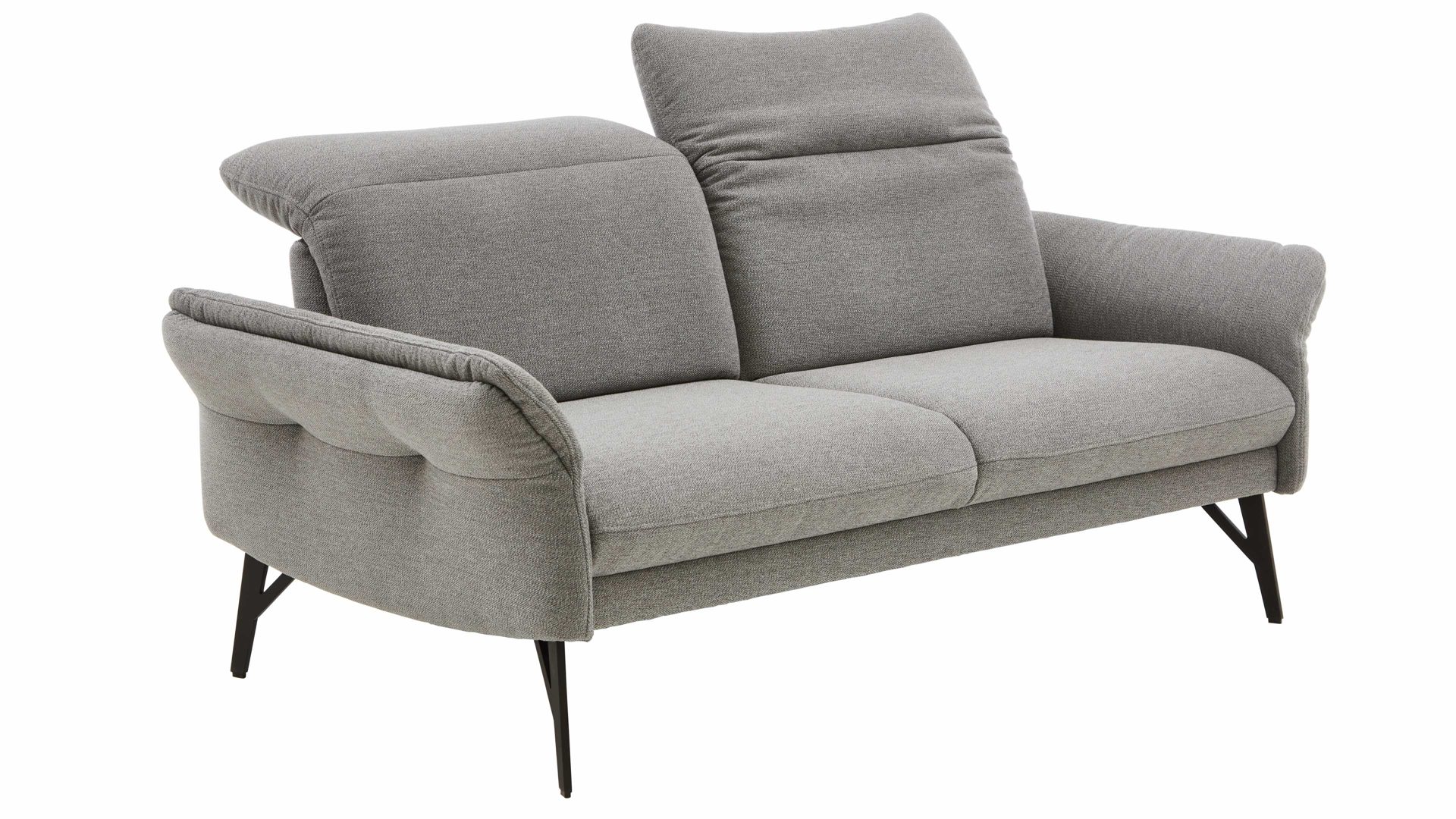 2,5-Sitzer Himolla aus Stoff in Grau himolla Polsterprogramm 1385-Promotion - 2,5-Sitzer gletscherfarbener Bezug Q2 Fashion & anthrazitfarbene Metallfüße - Länge ca. 183 cm