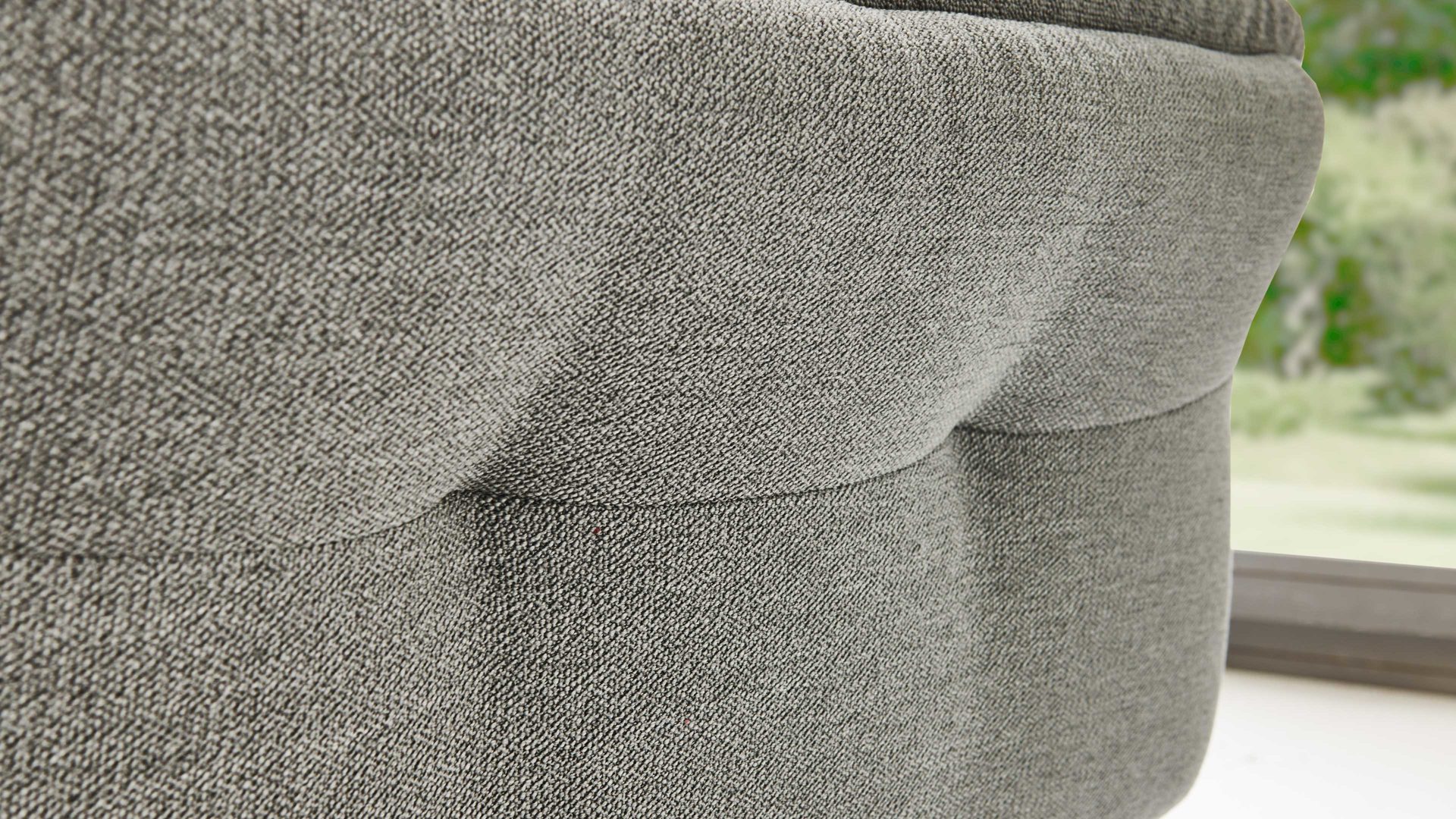 Dreisitzer Himolla aus Stoff in Grau himolla Polsterprogramm 1385-Promotion - Dreisitzer gletscherfarbener Bezug Q2 Fashion & anthrazitfarbene Metallfüße - Länge ca. 213 cm