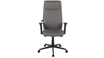 Bürostuhl Duo collection aus Stoff in Dunkelgrau Chefsessel Zugspitze dunkelgrauer Bezug & schwarzes Drehkreuz