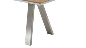 Esstisch Venjakob aus Holz in Holzfarben VENJAKOB Esstisch ET159 Eiche rustico & Edelstahl – ca. 160 x 90 cm