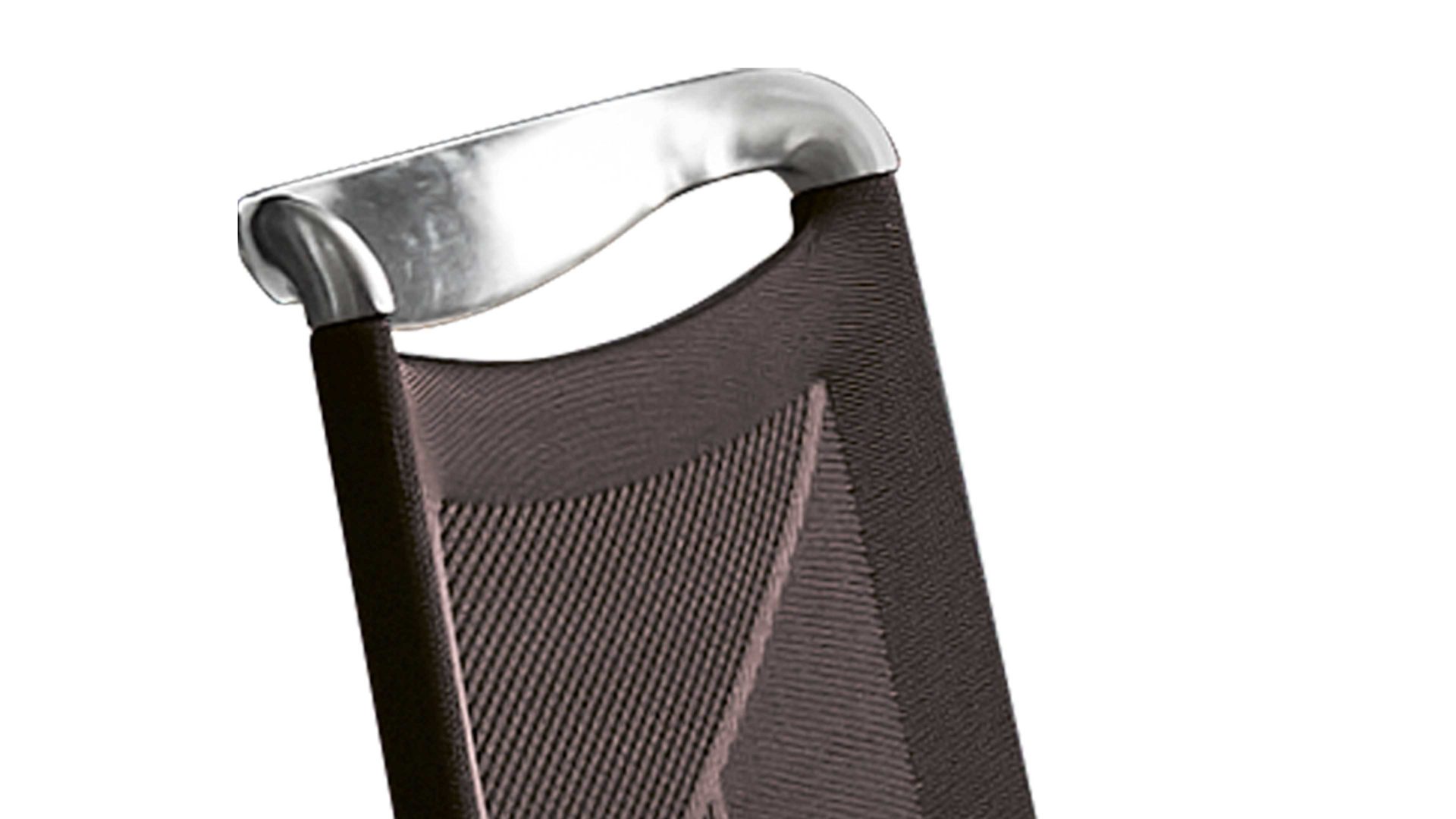 Schwingstuhl Venjakob aus Stoff in Dunkelbraun VENJAKOB Schwingstuhl Lilli Plus bzw. Freischwinger moccafarbener Bezug Melange PK & edelstahlfarbenes Gestell