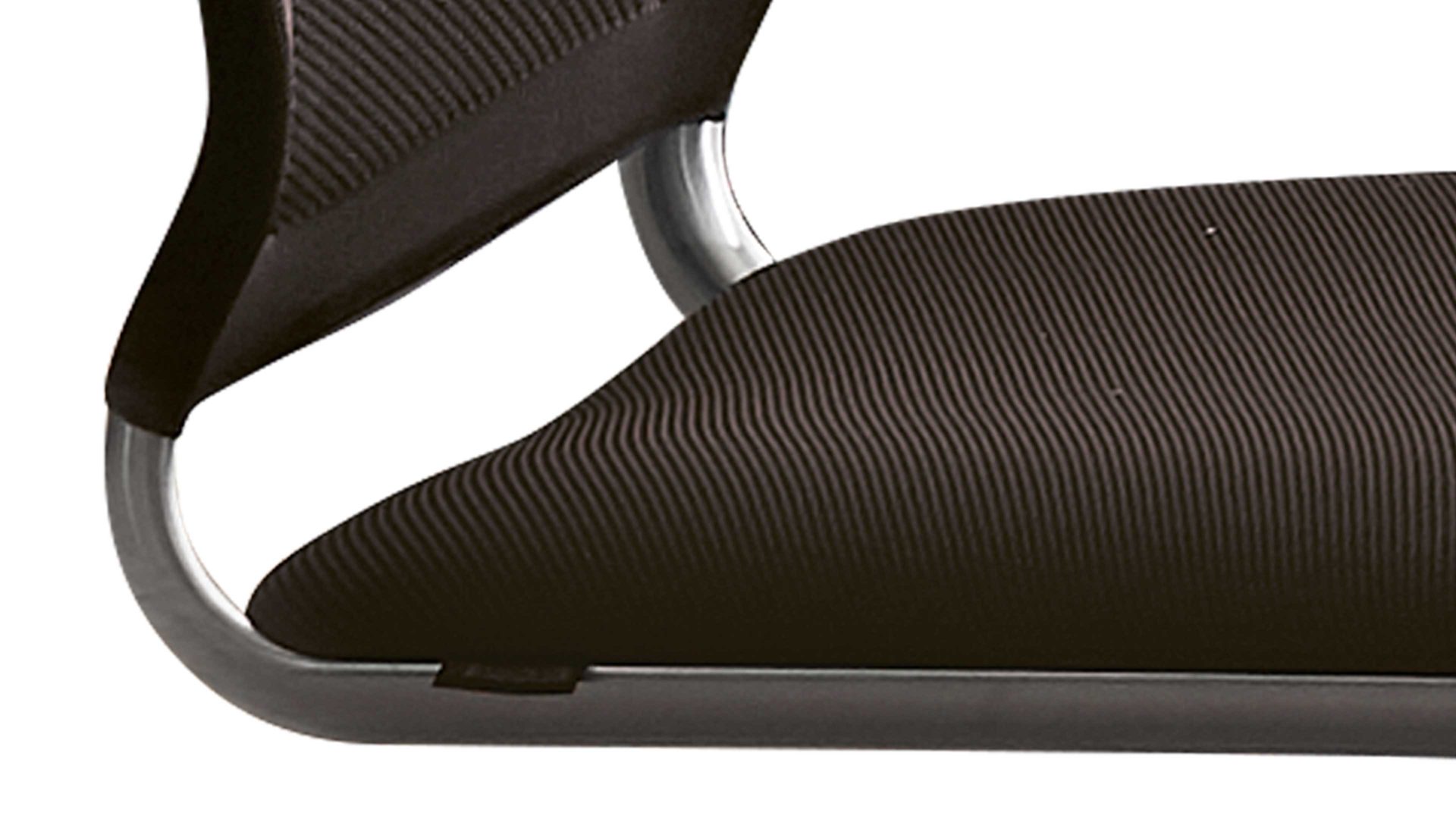 Schwingstuhl Venjakob aus Stoff in Dunkelbraun VENJAKOB Schwingstuhl Lilli Plus bzw. Freischwinger moccafarbener Bezug Melange PK & edelstahlfarbenes Gestell