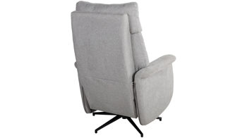 Relaxsessel Duo collection aus Stoff in Grau Relaxsessel Peralta grauer Webstoff Bergamo & schwarzes Drehkreuz