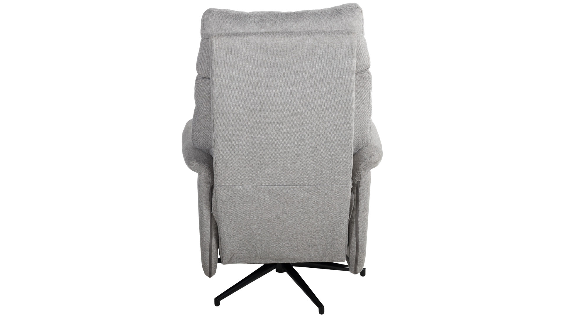 Relaxsessel Duo collection aus Stoff in Grau Relaxsessel Peralta grauer Webstoff Bergamo & schwarzes Drehkreuz