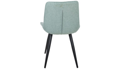 Vierfußstuhl Duo collection aus Stoff in Grün Polsterstuhl Iris mintfarbener Webstoff Padua & schwarzes Gestell