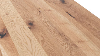 Esstisch Mca direkt aus Holz in Holzfarben Esstisch-Serie Gravina Zerreiche & schwarzes Metallgestell - ca. 180 x 90 cm