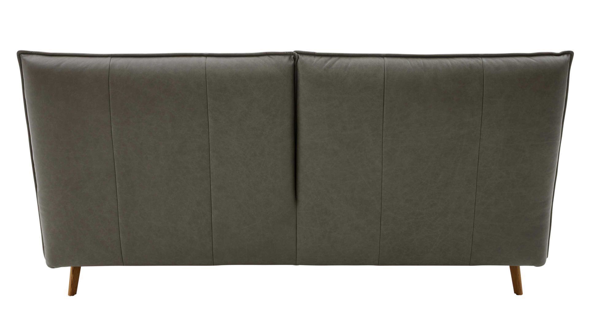 Bettgestell Interliving aus Stoff in Grau Interliving Polsterbett Serie 1417 - Polsterbettgestell fangofarbenes Leder Vicenzia & Eichenholzfüße 286 - Liegefläche ca. 180 x 200 cm