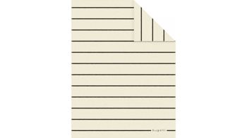 Wohndecke Ibena® aus Stoff in Beige bugatti Wohndecke wollweiß-schwarz gestreift - ca. 150 x 200 cm