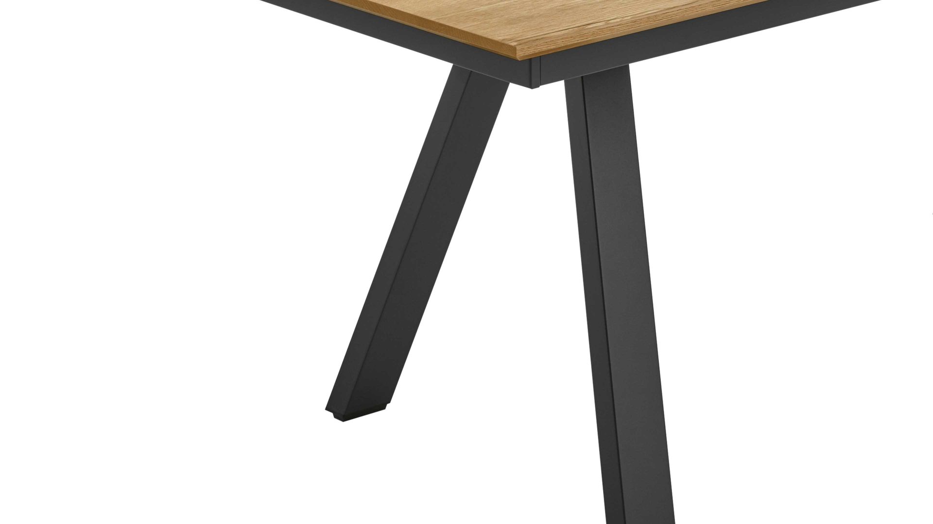 Esstisch Venjakob aus Holz in Holzfarben VENJAKOB Esstisch ET158 Halifax Eiche & anthrazitfarbenes Metall – ca. 190 x 100 cm