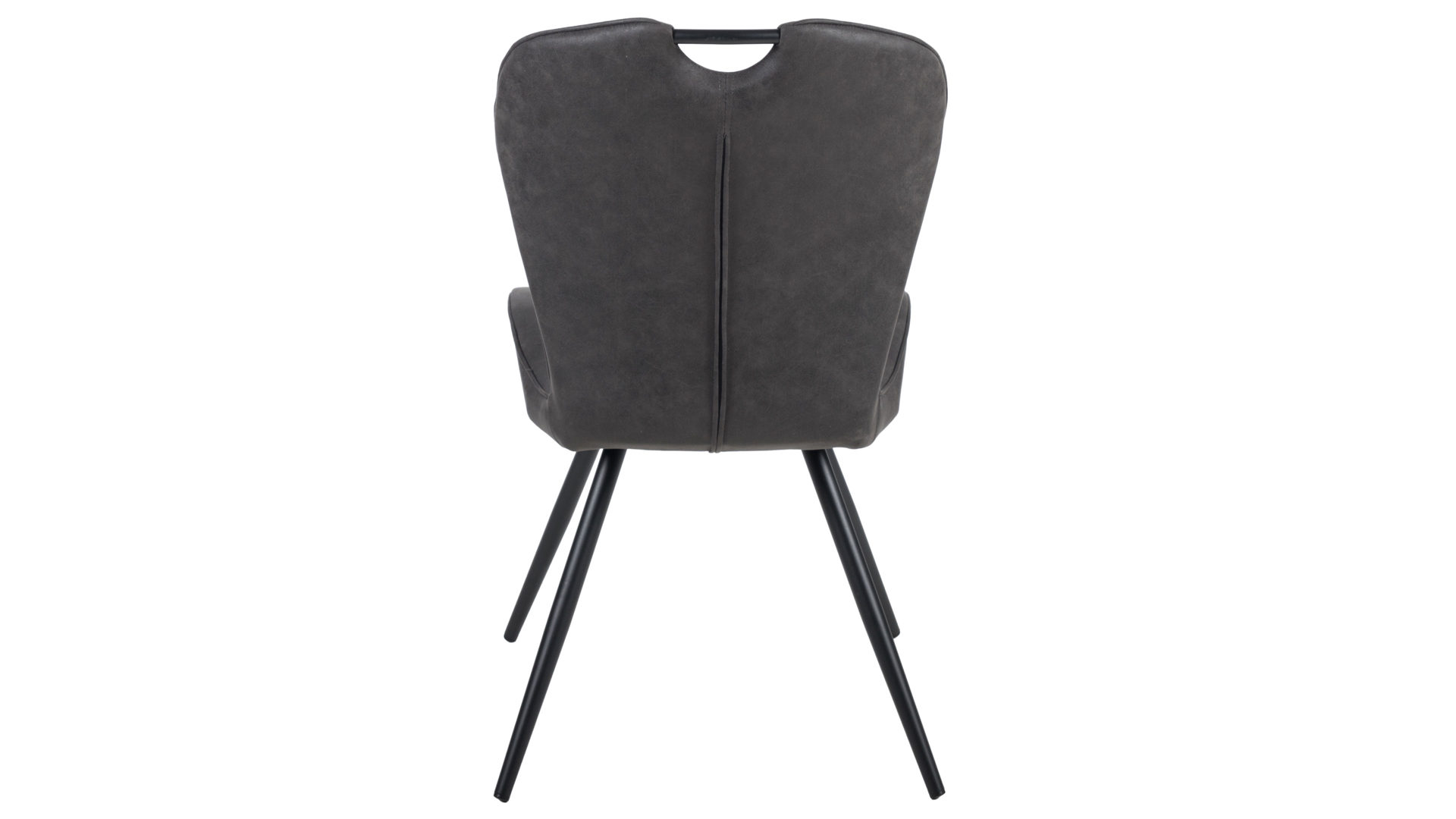 Vierfußstuhl Duo collection aus Stoff in Anthrazit Polsterstuhl Zoe anthrazitfarbene Mikrofaser & schwarzes Gestell