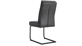 Schwingstuhl Duo collection aus Stoff in Anthrazit Schwingstuhl Marga anthrazitfarbener Mikrofaserbezug  Verona & schwarzes Gestell