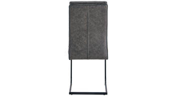 Schwingstuhl Duo collection aus Stoff in Anthrazit Schwingstuhl Marga anthrazitfarbener Mikrofaserbezug  Verona & schwarzes Gestell