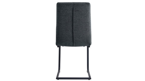 Schwingstuhl Duo collection aus Stoff in Anthrazit Schwingstuhl Emmy anthrazitfarbener Webstoff Padua & schwarzes Gestell