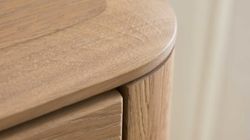 Wohnwand Interliving aus Holz in Holzfarben Interliving Wohnzimmer Serie 2029 - Wohnwand Wildeiche & Granit-Steinoptik - dreiteilig, Breite ca. 275 cm