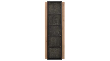 Wandregal Interliving aus Holz in Holzfarben Interliving Wohnzimmer Serie 2029 - Wandregal Wildeiche & Granit-Steinoptik - ca. 46 x 135 cm