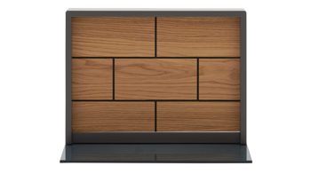 Wandregal Interliving aus Holz in Holzfarben Interliving Wohnzimmer Serie 2030 - Wandboard 41 Wolfram Grey & Spaltholz - ca. 48 x 38 cm