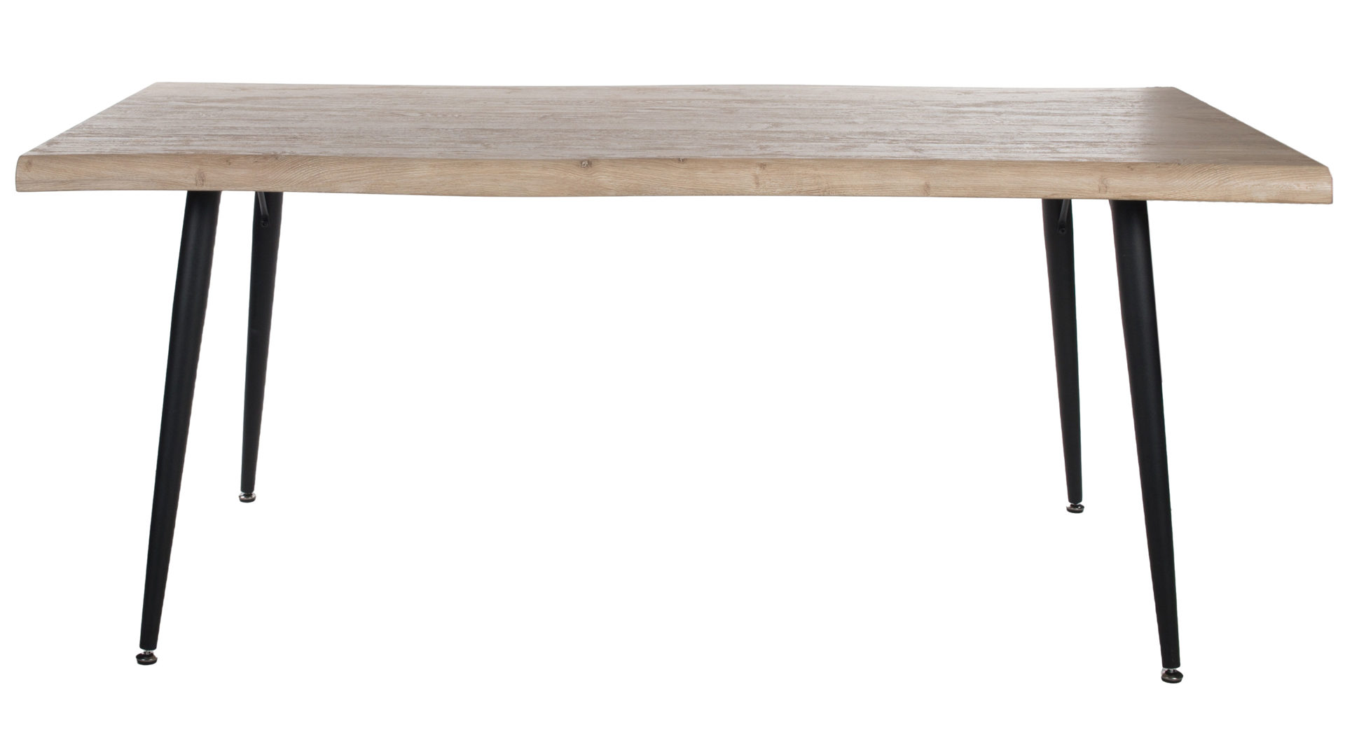 Esstisch Duo collection aus Holz in Holzfarben Hell Esstisch Tailin Wildeiche & schwarzes Gestell - ca. 180 x 90 cm