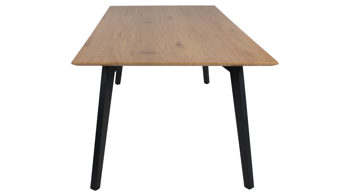 Esstisch Duo collection aus Holz in Holzfarben Esstisch Vivienne Eiche & schwarzes Gestell - ca. 200 x 100 cm
