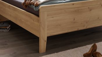 Bettgestell Wiemann | oeseder aus Holz in Holzfarben WIEMANN Schlafzimmerserie Mainau 2 - Doppelbettgestell Bianco Eiche - Liegefläche ca. 180 x 200 cm