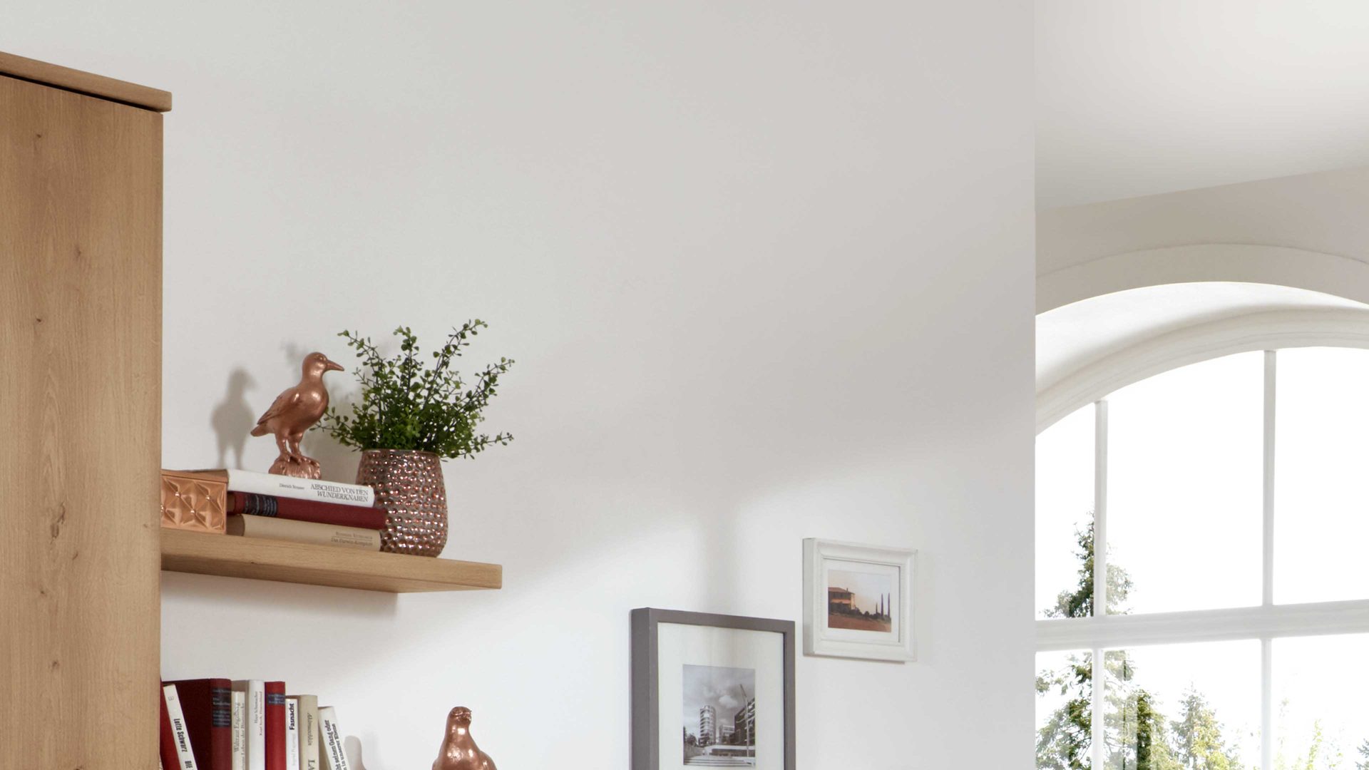 Wandregal Wiemann | oeseder aus Holz in Holzfarben WIEMANN Schlafzimmerserie Mainau 2 - Steckbord Bianco Eiche - Länge ca. 60 cm