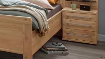 Nachtkommode Wiemann | oeseder aus Holz in Holzfarben WIEMANN Schlafzimmerserie Mainau 2 - Nachtkommoden-Set Bianco Eiche - zweiteilig, Breite ca. 50 cm