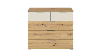 Schubladenkommode Rauch aus Holz in Holzfarben rauch BLUE Monza - Kommode Eiche Artisan & Champagner - ca. 93 x 81 cm