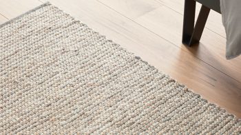 Handwebteppich Interliving aus Naturfaser in Hellbraun Interliving Teppich Serie B-8003 hellbraun melierte Schurwolle – ca. 200 x 240 cm