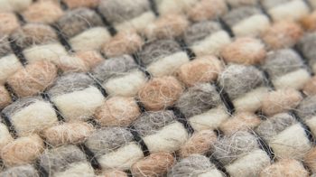 Handwebteppich Interliving aus Naturfaser in Hellbraun Interliving Teppich Serie B-8003 hellbraun melierte Schurwolle – ca. 170 x 240 cm