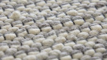 Handwebteppich Interliving aus Naturfaser in Weiß Interliving Teppich Serie B-8003 Weiß meliert – ca. 170 x 240 cm