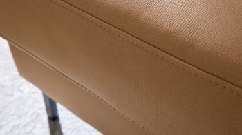 Ecksofa Interliving aus Stoff in Orange Interliving Sofa Serie 4064 - Ecksofa kurkumafarbene Mikrofaser Galero Punto & Fuß W003-01 - Stellfläche ca. 275 x 176 cm