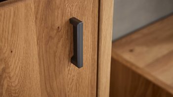 Wohnwand Interliving aus Holz in Holzfarben Interliving Wohnzimmer Serie 2027 - Wohnwand 31 Asteiche - vierteilig, Breite ca. 337 cm