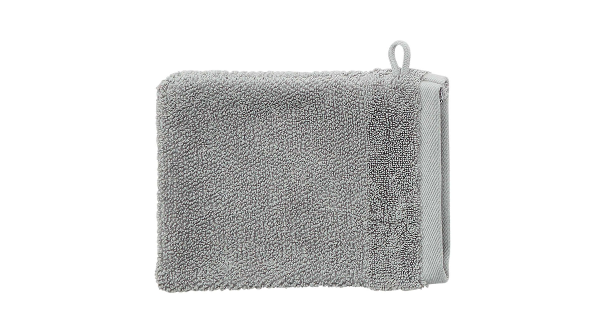 Waschhandschuh Interliving aus Naturfaser in Hellgrau Interliving Handtuch Serie 9108 - Waschhandschuh silberfarbene Baumwolle  - ca. 16 x 20 cm
