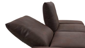 Ecksofa Koinor aus Leder in Dunkelbraun KOINOR Leder-Ecksofa Harriet dunkelbraunes Leder India Spider & Wildeiche – Stellfläche ca. 222 x 286 cm