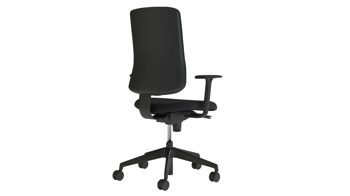 Bürostuhl Nowystyl aus Stoff in Schwarz Bürostuhl Utila Swivel schwarzer Bezug Sempre SM 01 & schwarzes Drehkreuz
