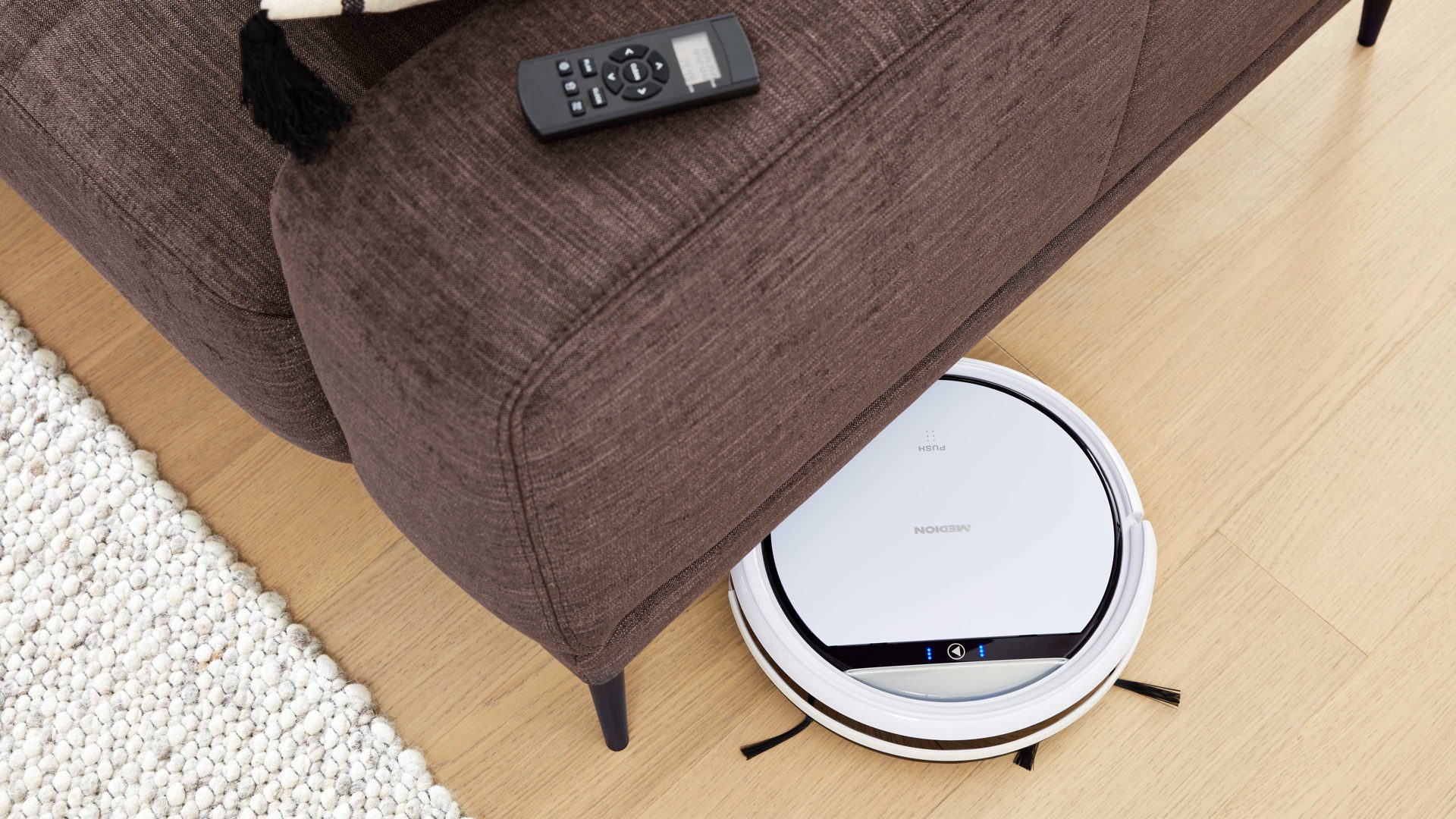 Ecksofa Interliving aus Stoff in Braun Interliving Sofa Serie 4250 – Ecksofa brauner Bezug Brisbane 9591 – Stellfläche ca. 215 x 285 cm