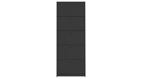 Schuhschrank Mäusbacher i.i. aus Holz in Anthrazit Schuhkipper Flap Anthrazit - fünf Klappen, ca. 60 x 168 cm