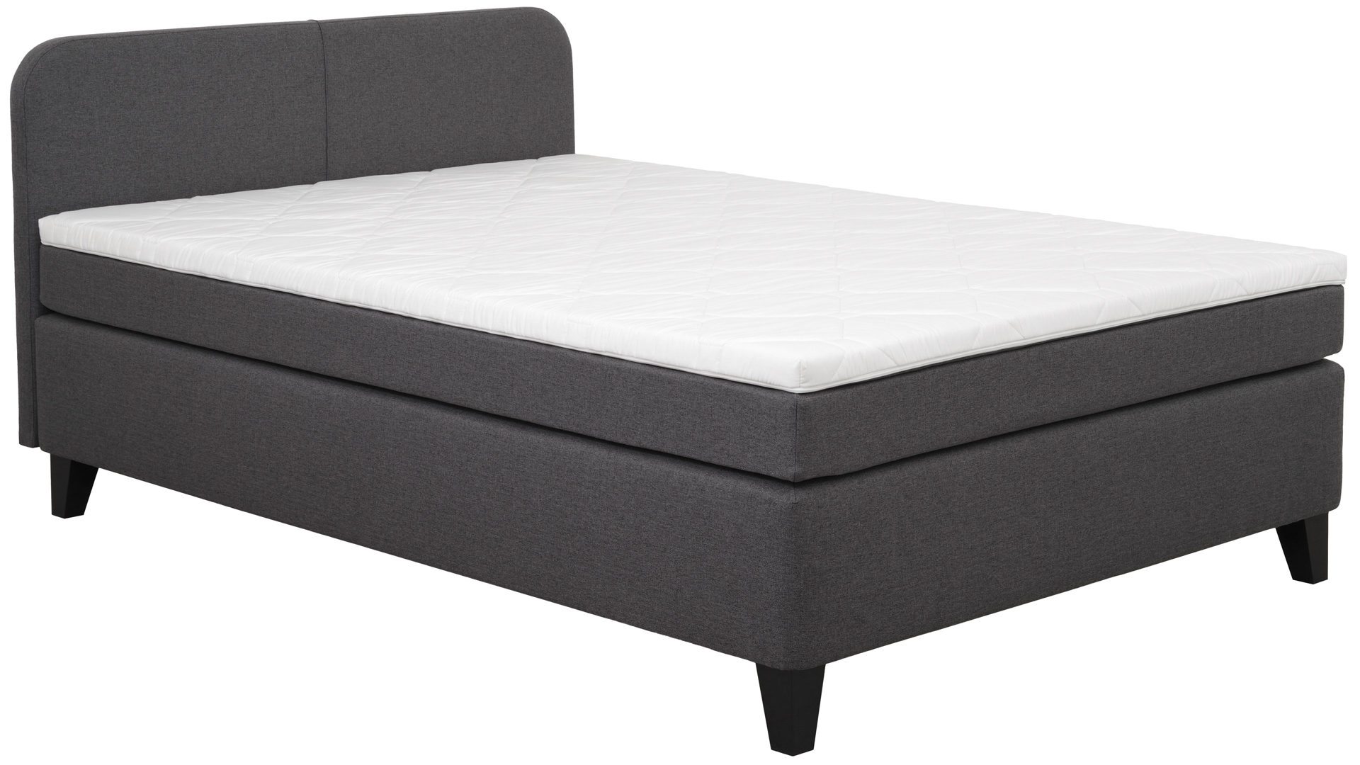 Boxspringbett Sun garden | 162719 aus Stoff in Anthrazit Boxspringbett Joilet anthrazitfarbener Bezug 50512-700 – Liegefläche ca. 140 x 200 cm