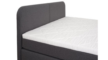 Boxspringbett Sun garden | 162719 aus Stoff in Anthrazit Boxspringbett Joilet anthrazitfarbener Bezug 50512-700 – Liegefläche ca. 140 x 200 cm