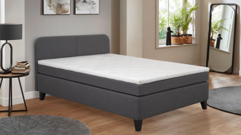 Boxspringbett Sun garden | 162719 aus Stoff in Anthrazit Boxspringbett Joilet anthrazitfarbener Bezug 50512-700 – Liegefläche ca. 140 x 200 cm