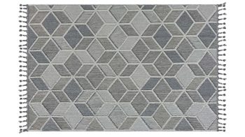 Outdoor-Teppich Golze | astra aus Kunstfaser in Grau ASTRA® Teppich Trevi blau-graues Rautenmuster - ca. 160 x 230 cm