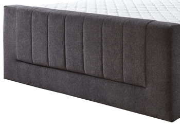 Boxspringbett Sun garden | 162739 aus Stoff in Anthrazit Boxspringbett Kenosha anthrazitfarbener Samtbezug 50515-700 – Liegefläche ca. 180 x 200 cm