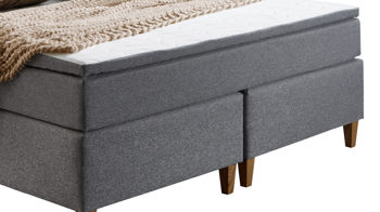 Boxspringbett Sun garden | 162739 aus Stoff in Grau Boxspringbett Kenora grauer Bezug 50512-710 – Liegefläche ca. 180 x 200 cm