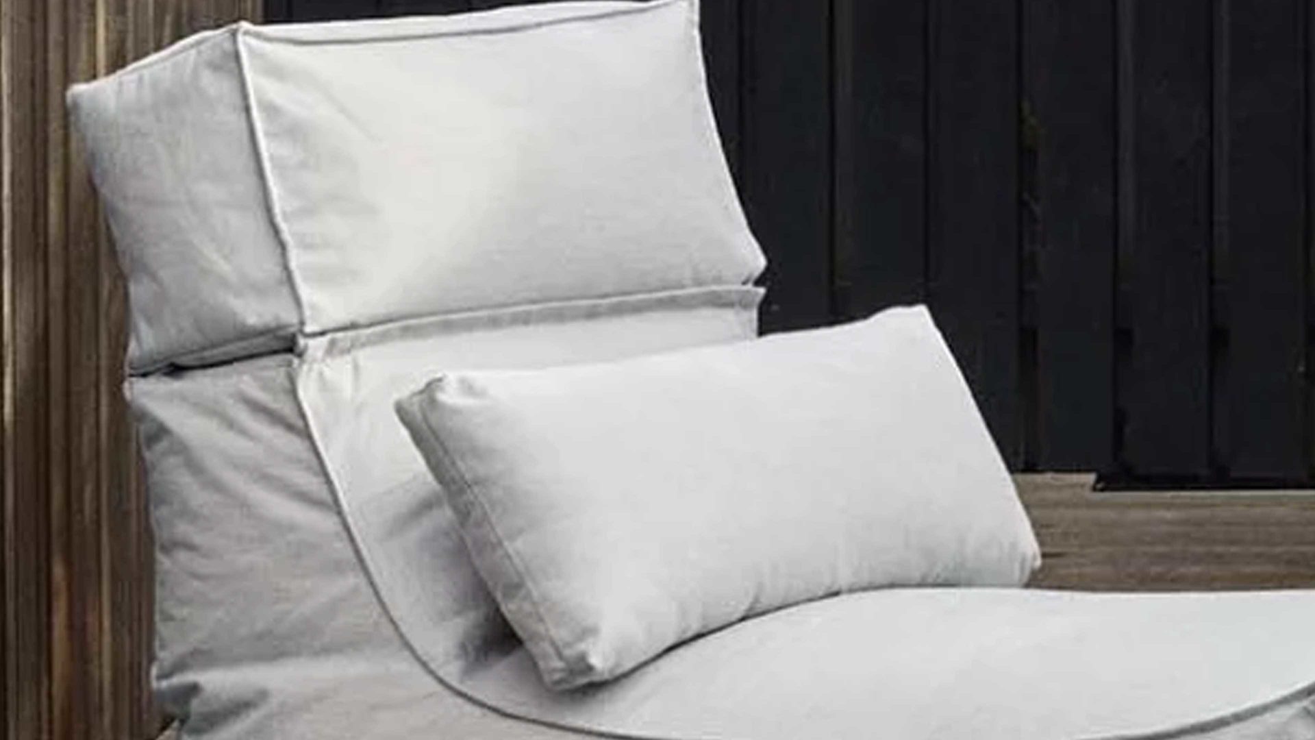 Kissen Blomus aus Kunstfaser in Weiß blomus Outdoor Lounge-Kissen Stay wolkenfarbene Kunstfaser – ca. 70 x 30 cm