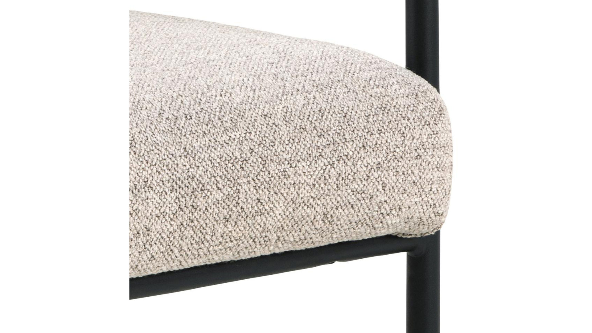 Schwingstuhl Actona group aus Stoff in Beige Schwingstuhl Adele beiger Stoffbezug Monza 60 & schwarzes Metallgestell