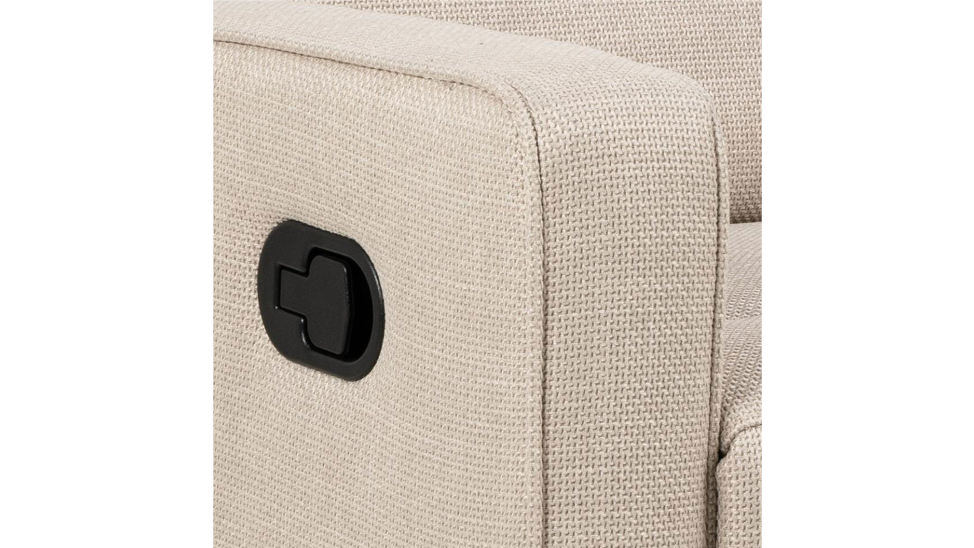 Relaxsessel Actona group aus Stoff in Beige Relaxsessel Asila beiger Stoffbezug Basel 24 & schwarzes Metallgestell
