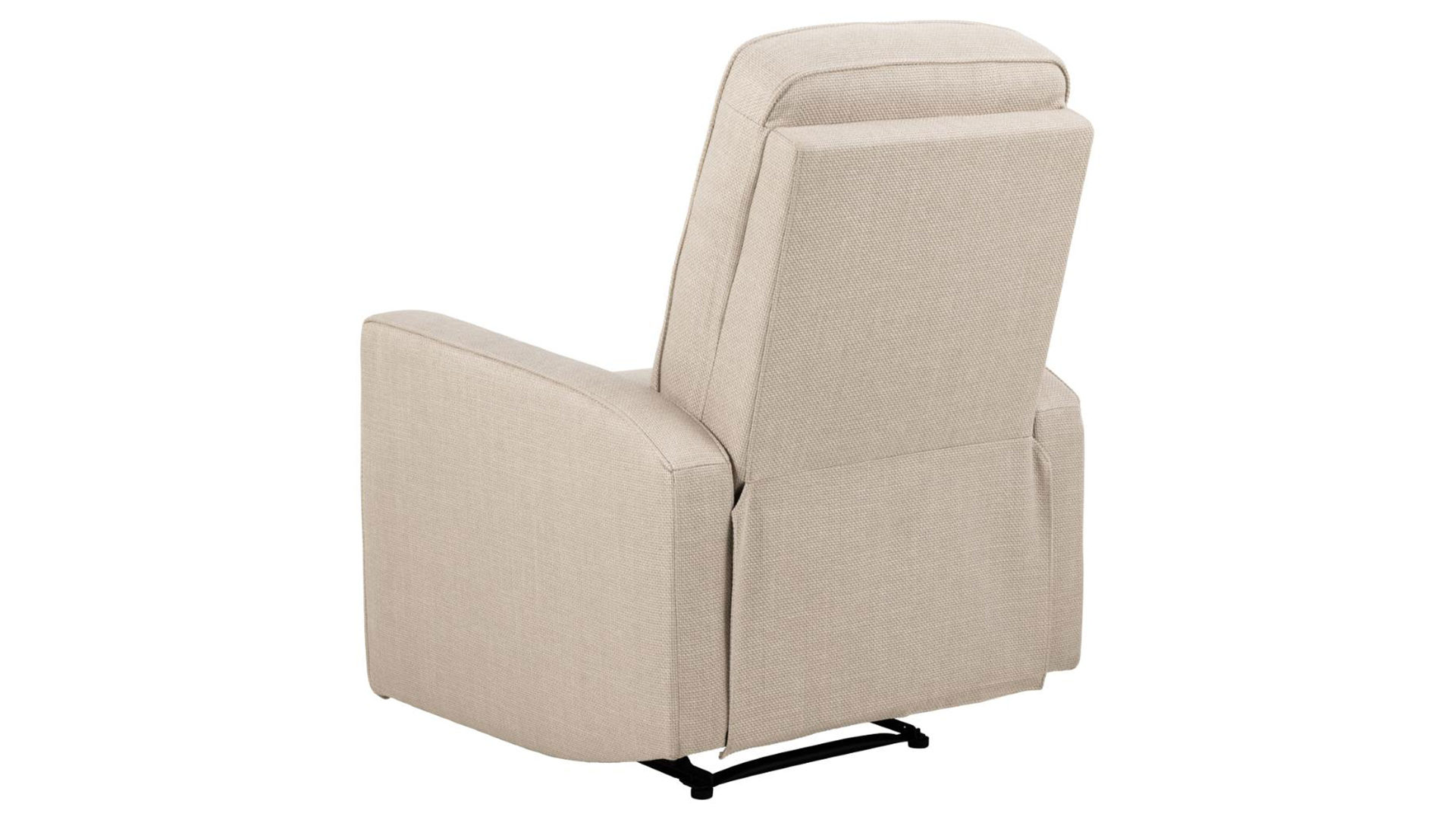 Relaxsessel Actona group aus Stoff in Beige Relaxsessel Asila beiger Stoffbezug Basel 24 & schwarzes Metallgestell